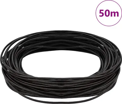 Productafbeelding van vidaXL Leerkoord, donkerbruin, Ø 1,5 mm x 50 meter, leer