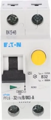 Immagine prodotto di Interruttore differenziale 1P+N 32A 0,03A tipo A PFL6-32/1N/B/003-A 113105