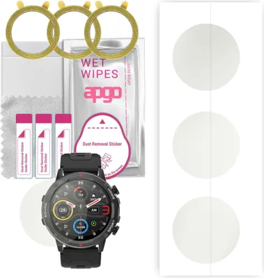 Produktbild von apgo 3 Stück Schutzfolie, Matt, kompatibel mit Tracer SMR11 Hero Smartwatch, Hydrogel Displayschutzfolie mit Positionierhilfe, Displayfolie, robust und kratzfest