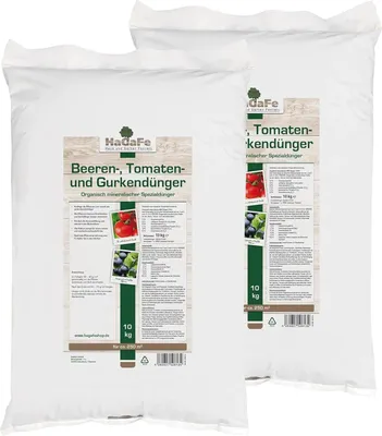 Produktbild von HaGaFe Beerendünger Tomatendünger Gurkendünger Gemüsedünger Hochbeetdünger 20kg (2 x 10 kg)