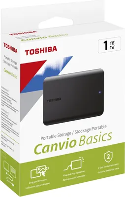 Produktbild von Toshiba 6.3cm   1TB USB3.2 Canvio Basics black NEW extern retail