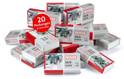 Produktbild von Novus Heftklammern 24/6 DIN SUPER – Tackerklammern für Büroheftgeräte und Heftza