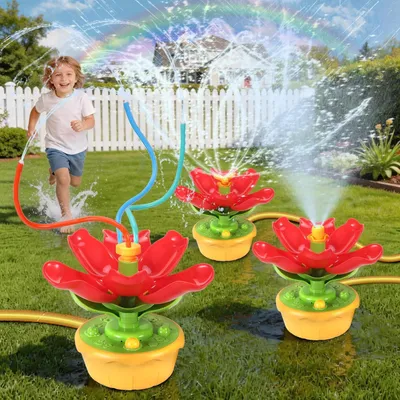 Zdjęcie produktu dla Zraszacz wodny dla dzieci, 3 wzory natrysku, 3 do 9 lat, do ogrodu
