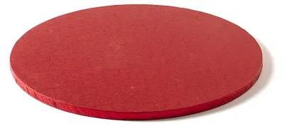 Obrázek produktu pro Kulatá podložka pod dort červená 25x1,2 cm