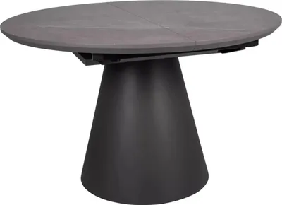 Zdjęcie produktu dla Stół okrągły rozkładany Angel II 120-160 cm efekt marmuru czarny