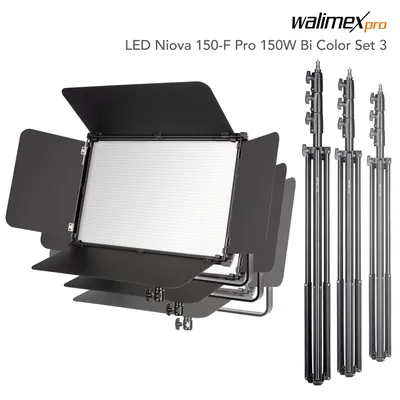 Obrázok produktu pre Walimex pre LED Niova 150-F Pro 150W Bi Color Set3 (1023222)
