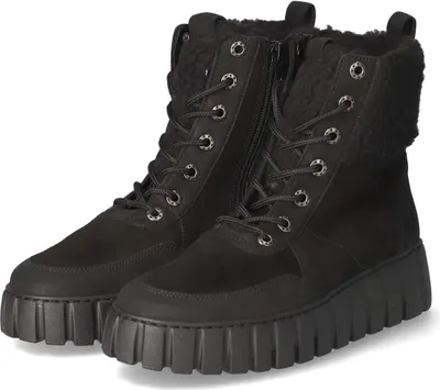 Produktbild von Gabor Damen Stiefeletten/ Schnürstiefeletten Schwarz Leder-Synthetik-Mix Größe: 41/2