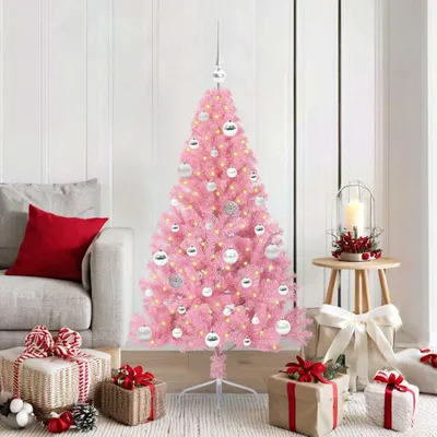 Immagine prodotto di Maison Exclusive - Albero di Natale artificiale preilluminato Rosa 150 cm PVC
