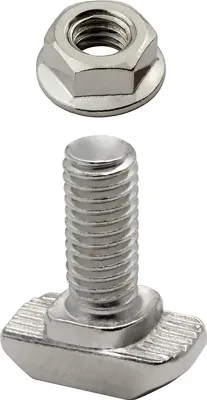 Produktbild von Hammerschraube T-Schraube M6 20mm Nut 8 für Aluprofil 40-er 10 Stück + Mutter