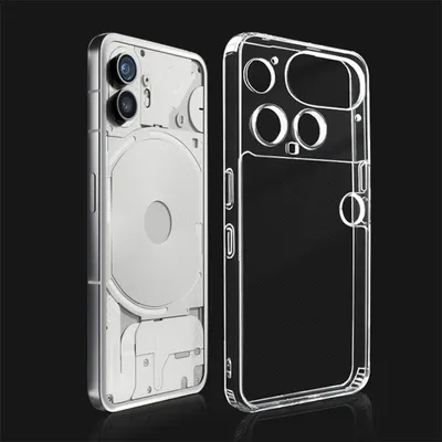 Immagine prodotto di Custodia per cellulare Nothing Phone 3 Crystal, protezione ibrida in TPU/PC, trasparente, sottile