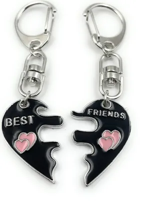 Produktbild von Onwomania Best Friend Freundschaft Herz Glücksbringer Schlüsselanhängerin Alu Geschenkbox, ideal zum Verschenken