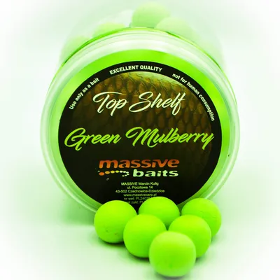 Obrázok produktu pre Massive Baits Pop Up Green Mulbery 14 mm pelety