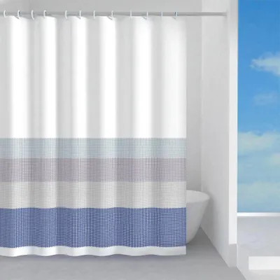 Image de Rideau de douche en polyester avec anneaux - 180 x 200 cm