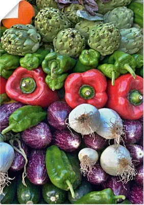 Produktbild von ARTland Poster Gemischtes Gemüse vom Markt Größe: 50x70 cm