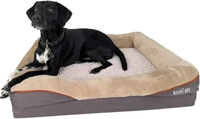Produktbild von Orthopädisches Hundebett, Ergonomisches Hundesofa für große Hunde & mittelgroße Hunde – 91x68x20 cm – Kuschelige & waschbare Hundecouch– rutschfest, langlebig & atmungsaktiv