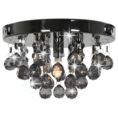 Obrázek produktu pro stropní světlo vidaXL s kouřovými černými perlami Black Round G9
