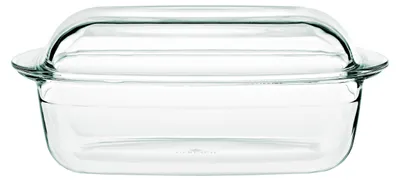 Productafbeelding van Gerlach, model 1760, opklopvorm, 4,5 liter. Gemaakt van hittebestendig borosilicaatglas. Met deksel