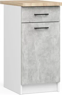 Produktbild von Unterschrank 40 cm VERMINA mit Schublade - weiß/Beton