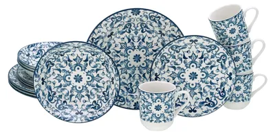 Zdjęcie produktu dla CreaTable, 16477, Fresco Blue, zestaw obiadowy 16-częściowy, ceramika