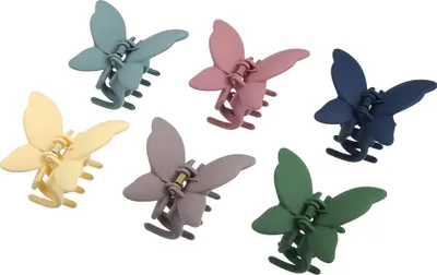 Produktbild von 6 Haarspangen, Schmetterlingsspangen, Haaraccessoires für Damen, mehrfarbig