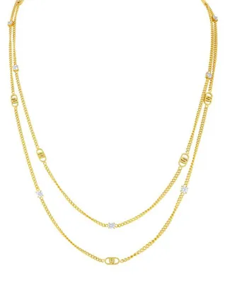 Immagine prodotto di Collana alla moda placcata oro con cristalli LJ2905