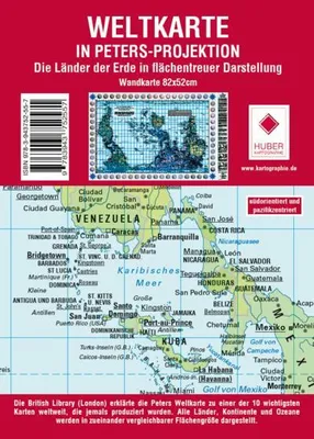 Produktbild von Poster Weltkarte Petersprojektion, Up-side down deutsch (ca. 82,5 x 52,3 cm)