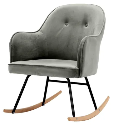 Produktbild von Schaukelstuhl, Schaukelstuhl, Veloursgrau, 60 x 74 x 84 cm