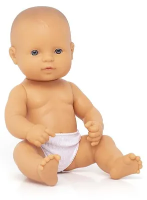 Image de Miniland 31032 - Poupée bébé, fille européenne - sans sous-vêtements, 32 cm