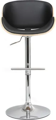 Produktbild von Miliboo - Design-Barhocker Schwarz und helles Holz WALNUT