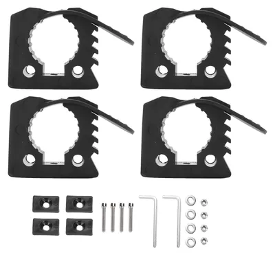 Productafbeelding van Snelspan-rubberklem bevestigingsset, beugelhouder voor diameters van 2,5 tot 3,4 cm, gereedschapsgreep, geschikt voor vrachtwagens, UTV's, ATV's en offroad voertuigen