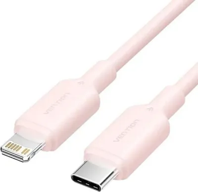 Obrázok produktu pre Vention LAKPF, 1 m, Lightning, USB C, Samec, Samec, Ružová
