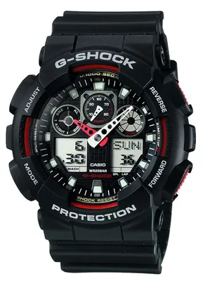 Produktbild von Casio HerrenArmbanduhr Analog-Digital Quarz Harz GA-100-1A4ER