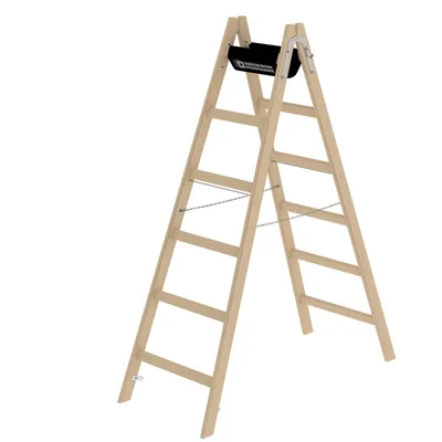 Produktbild von MUNK Günzburger Steigtechnik Sprossen-Stehleiter Holz 2x6 Sprossen