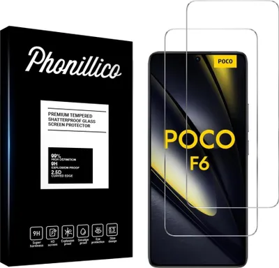 Immagine prodotto di Vetro temperato per Xiaomi Poco F6 5G [2 pezzi] Pellicola protettiva dello schermo Antigraffio Vetro Resistente Phonillico®