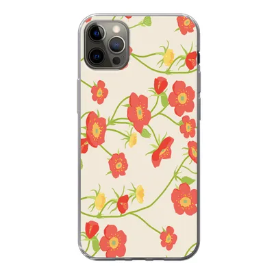 Produktbild von MuchoWow® Handyhülle Schutzhülle Hülle für iPhone 12 Pro Max Blume - Feldblumen - Muster Silikon Softcase Handy Hülle - Hartschale