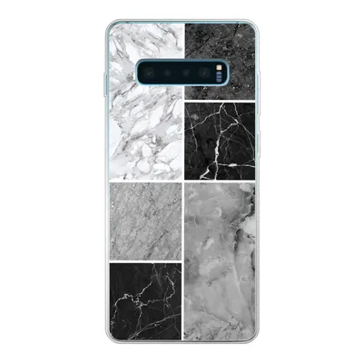 Produktbild von MuchoWow® Handyhülle Schutzhülle Hülle für Samsung Galaxy S10 Lite Marmor - Schwarz - Weiß Silikon Softcase Handy Hülle - Schutz