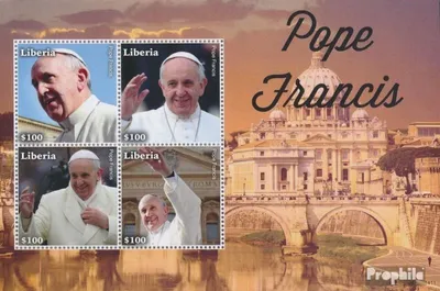Produktbild von Briefmarken Liberia 2014 Mi 6401-6404 Kleinbogen (kompl.Ausg.) postfrisch Papst Franziskus