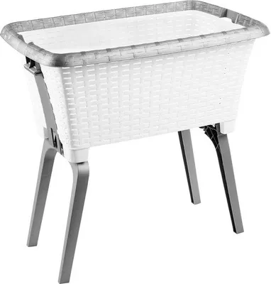 Image de Panier à linge Unyqoos®, pliable avec pied stabilisateur automatique, ergonomique pour le dos, en plastique, design bulles de savon, dimensions : 64,5 x 65 x 44 cm