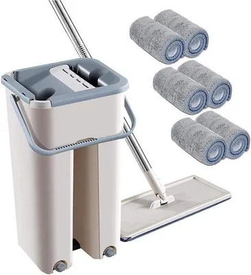 Obrázek produktu pro Sada utěrek z mikrovlákna, teleskopická tyč, otočná, pro domácnost