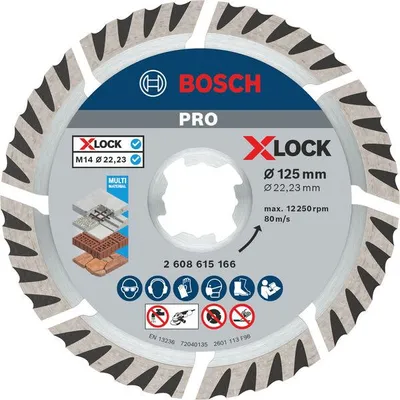 Produktbild von PRO Multi Material X-LOCK Diamanttrennscheibe, 125 x 22,23 mm