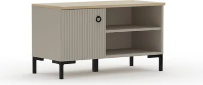 Produktbild von trendteam Garderobe Lucrezia Garderobenbank Kaschmir/Silverjack Oak, B/H/T Stellmaß ca. 85/19/41 cm