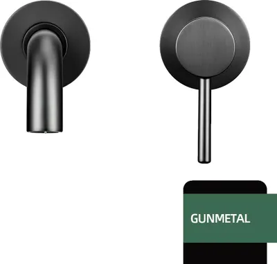 Obrázok produktu pre Umyvadlová batéria, montáž na stenu, jednopáková, Gunmetal-210