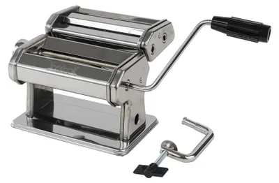 Nudelmaschine, handbetrieben, Edelstahl, für Spaghetti & Tagliatelle