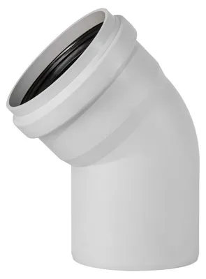 Obrázek produktu pro Koleno odpadní odhlučněné Osma Skolan Safe SKB 45°, DN 200, světle šedá