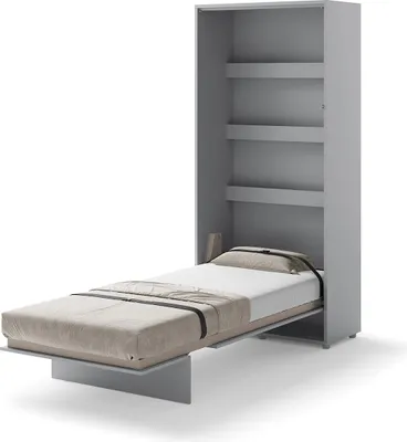 Produktbild von Schrankbett 90 x 200 Vertikal BC-03 Grau LENART BED CONCEPT Wandklappbett
