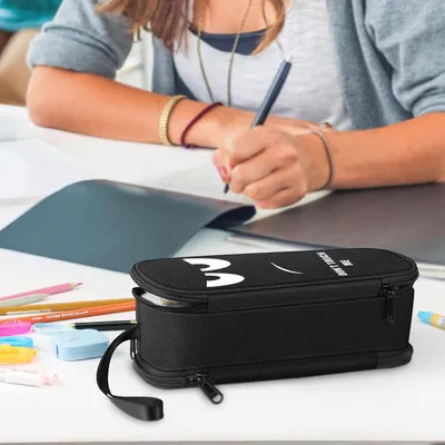 Produktbild von Großes Kapazitätsstiftetui - 3 Fächer - Schuletui für Schule und Büro - Don't Touch Etui Jungen