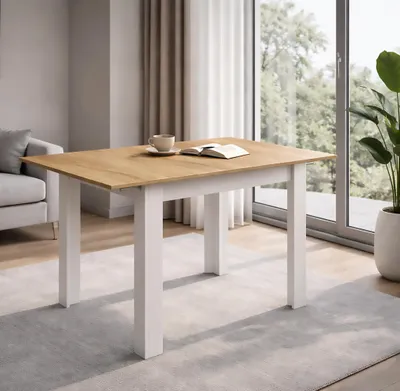 Produktbild von VCM VCM Esstisch ausziehbar, Holz Küchentisch 80-120 cm, kompakter Speisetisch für Küche & Essbereich, Tisch Pesoli