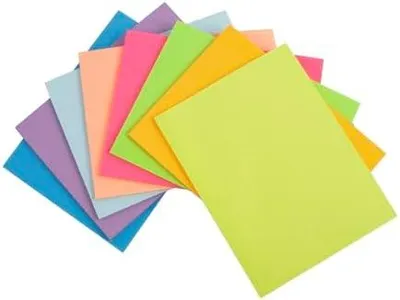 Produktbild von 8 Blöcken Große Haftnotizen 152 mm x 203 mm, 8 Farben Post Selbstklebenotizen, Helle sticky notes Bunte Super klebezettel Pads, starker Klebstoff, 40 Blätter/Block, 320 Blätter Gesamt