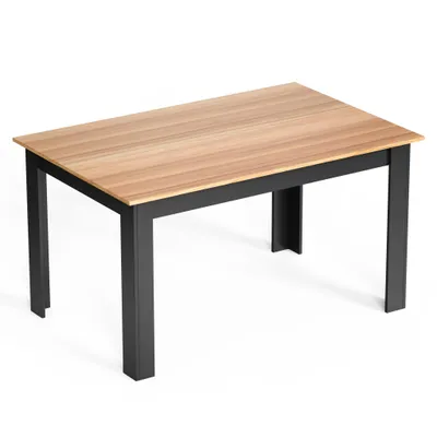 Produktbild von Mondeer Esstisch Esszimmertisch Stilvoll und langlebig 138 x 90 x 75cm Schwarz & Eiche
