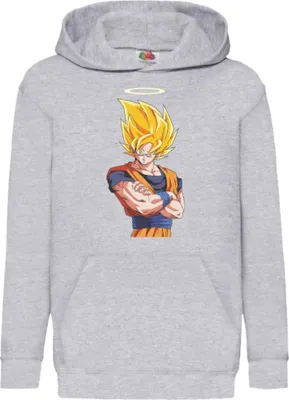 Immagine prodotto di Felpe con cappuccio per bambini Dragon Anime Manga Ball Z Goku 31, 9-11 Jahr - 140 / Gris